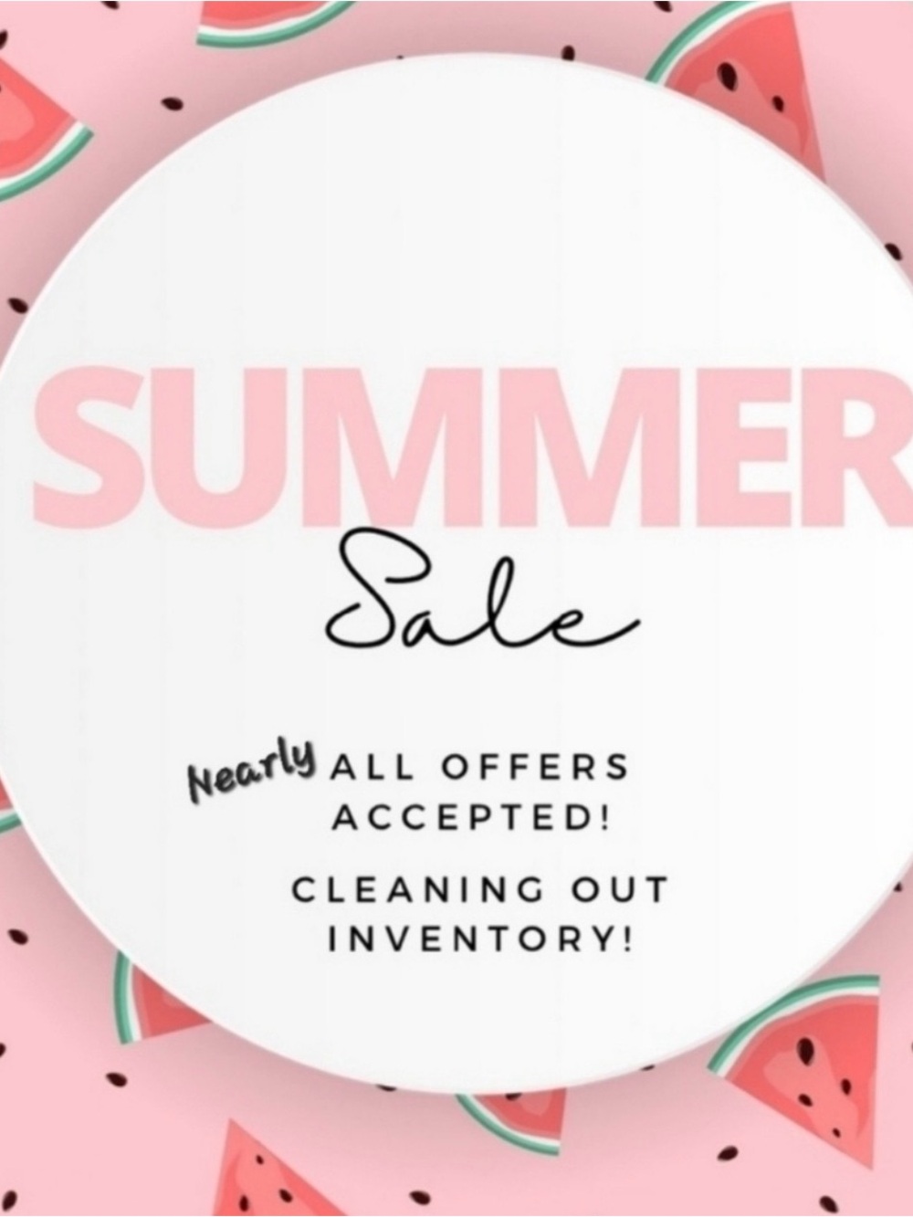 Sale Poster - Not a Skincare Product. SUMMER CLOSE OUT SALES!!